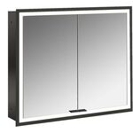 Emco LED-Lichtsp.schr. PRIME FACELIFT UP 800x730mm 2-türig schwarz/spiegel EMCO