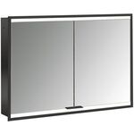 Emco LED-Lichtsp.schr. PRIME 2 FACELIFT UP 1000x730mm 2-türig schwarz/spiegel EMCO