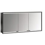Emco LED-Lichtsp.schr. PRIME 2 FACELIFT UP 1400x730mm 3-türig schwarz/spiegel EMCO