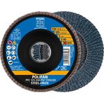 Fächerscheibe X-LOCK PSF Z STEELOX Ø 125 mm Körnung 40 konisch INOX Zirkonkorund Z PFERD - VPE: 10