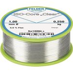 Lötdraht ISO-Core® Clear 1 mm 250 g Sn100Ni+ FELDER