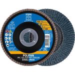 Fächerscheibe POLIFAN Z PSF STEELOX Ø 125 mm Körnung 120 konisch Stahl / INOX Zirkonkorund Z PFERD - VPE: 10