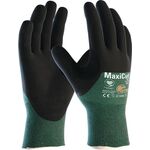 Schnittschutzhandschuhe MaxiCut®Oil™ 44-305 Größe 9 grün/schwarz EN 388 PSA-Kategorie II ATG - VPE: 12