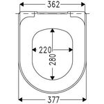 Hamberger WC-Sitz Tube mit Deckel, Edelstahl C4302G weiß HAMBERGER