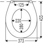 Hamberger WC-Sitz Passat Slim weiß, Takeoff Exzenter Edelstahl C2702Y HAMBERGER, 1 Stück