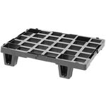 Kunststoffpalette Maße 400x600mm Antirutschkante 7mm 1/4 Euromaß TRANSPAK - VPE: 10