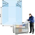 Seitenfaltensack Maße (B+SFxL) 1300+950x900mm S.90µ LPDE kurz f.Gitterbox - VPE: 50