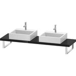 Duravit Konsole L-CUBE 45mm St. 2 Ausschn. 480 sw hochglanz