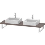 Duravit Konsole L-CUBE 45mm St. 2 Ausschnitte 480 basalt matt