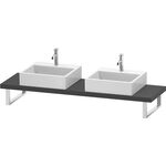 Duravit Konsole L-CUBE 45mm St. 2 Ausschnitte 480 graphit matt