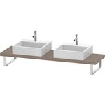 Duravit Konsole L-CUBE 45mm Stärke, 2 Ausschnitte, 480 leinen