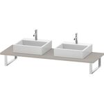 Duravit Konsole L-CUBE 30mm Stärke 2 Ausschnitte 550 taupe matt