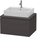 Duravit Konsolenunterschrank L-CUBE 400x720x547mm graphit supermatt