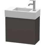 Duravit Waschtischunterbau L-CUBE 400x480x240mm A links graphit supermatt