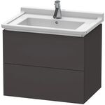 Duravit Waschtischunterbau L-CUBE 469x670x558mm graphit supermatt