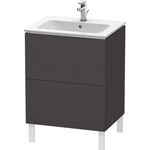 Duravit Waschtischunterbau L-CUBE 620x481x704mm graphit supermatt