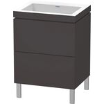 Duravit Waschtischunterbau L-CUBE m WT Vero Air 698x600x480mm o HL gra sma