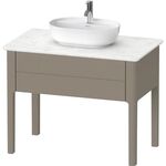 Duravit Quarzsteinkonsole LUV 938x570 1 Ausz. steh Steingr seidenmatt