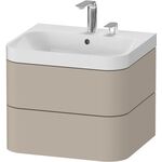 Duravit WTU HAPPY D.2 PLUS 575x490mm m UB 2 HL taupe seidenmatt