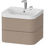 Duravit WTU HAPPY D.2 PLUS 575x490mm m UB zwei Hahnlöcher leinen