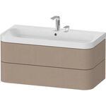 Duravit WTU HAPPY D.2 PLUS 975x490mm m UB zwei Hahnlöcher leinen