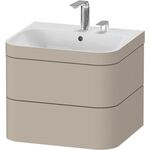 Duravit WTU HAPPY D.2 PLUS 575x490mm m UB 2 HL taupe seidenmatt