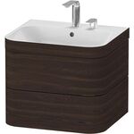 Duravit WTU HAPPY D.2 PLUS 575x490mm m UB 2 HL nussbaum gebürstet