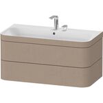 Duravit WTU HAPPY D.2 PLUS 975x490mm m UB zwei Hahnlöcher leinen