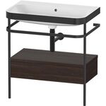 Duravit WTU HAPPY D.2 PLUS 775x490mm m Metallkon o HL NB gebürstet