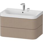 Duravit WTU HAPPY D.2 PLUS 775x490mm m UB zwei Hahnlöcher leinen