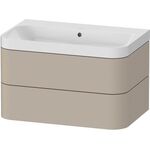 Duravit WTU HAPPY D.2 PLUS 775x490mm m UB o HL taupe seidenmatt