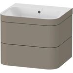 Duravit WTU HAPPY D.2 PLUS 575x490mm m UB o HL steingrau seidenmatt