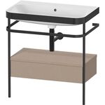 Duravit WTU HAPPY D.2 PLUS 775x490mm m Metallkon o Hahnloch leinen