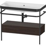 Duravit WTU HAPPY D.2 PLUS 975x490mm m Metallkon o HL NB gebürstet