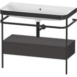 Duravit WTU HAPPY D.2 PLUS 975x490mm m Metallkon o HL gra supermatt