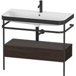 Duravit WTU HAPPY D.2 PLUS 975x490mm m Metallkon e HL NB gebürstet