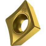 Drehwendeschneidplatte ISO CCGT 09T308E-SF3:T8315 D.4,4mm PVD beschichtet Gold - VPE: 10