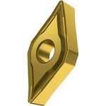 Drehwendeschneidplatte ISO DNMG 150604E-NF:T8315 D.5,16mm PVD beschichtet Gold - VPE: 10