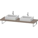 Duravit Konsole L-CUBE 45mm Stärke, 2 Ausschnitte, 550 leinen