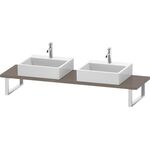 Duravit Konsole L-CUBE 30 St. 2 Ausschn. 480 fla grey hochglanz