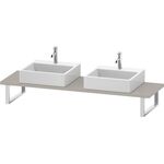 Duravit Konsole L-CUBE 30mm Stärke 2 Ausschnitte 480 taupe matt