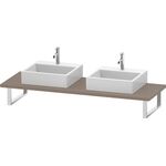 Duravit Konsole L-CUBE 30mm Stärke, 2 Ausschnitte, 550 leinen