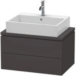 Duravit Konsolenunterschrank L-CUBE 400x720x477mm graphit supermatt