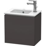 Duravit Waschtischunterbau L-CUBE 294x420x400mm A links graphit supermatt