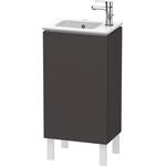 Duravit Waschtischunterbau L-CUBE 294x420x704mm A links graphit supermatt