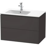Duravit Waschtischunterbau L-CUBE 550x820x481mm Be links graphit supermatt