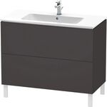 Duravit Waschtischunterbau L-CUBE 1020x481x704mm graphit supermatt