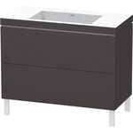 Duravit Waschtischunterbau L-CUBE m WT Vero Air 698x1000x480mm o HL gra sm