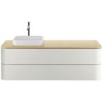 Duravit Konsolenplatte HAPPY D.2 PLUS 16x1300x550mmm m 1 Auss li medi eiche