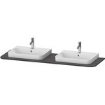 Duravit Konsolenplatte HAPPY D.2 PLUS 16x1600x550mm m 2 Ausschnitten gra smatt